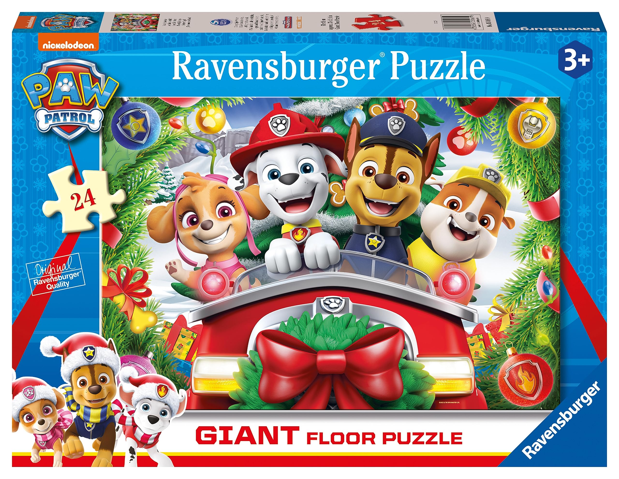 Ravensburger Paw Patrol Christmas Special Edition 24 Piece Giant Floor Jigsaw Puzzle for Kids Age 3 Years Up
