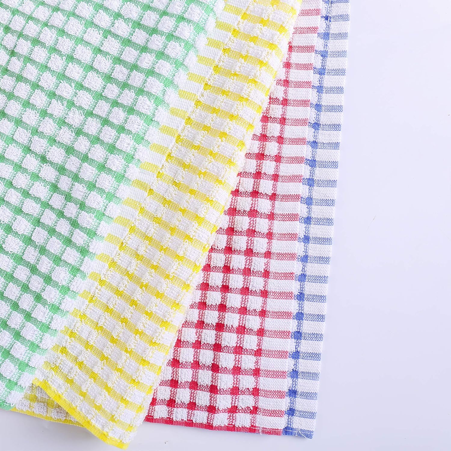 Kitchen Dishcloths 12pcs 11x12 Inches Bulk Cotton Kitchen Dish Cloths Scrubbing Wash Cloths Sets (Mix color): Home & Kitchen
