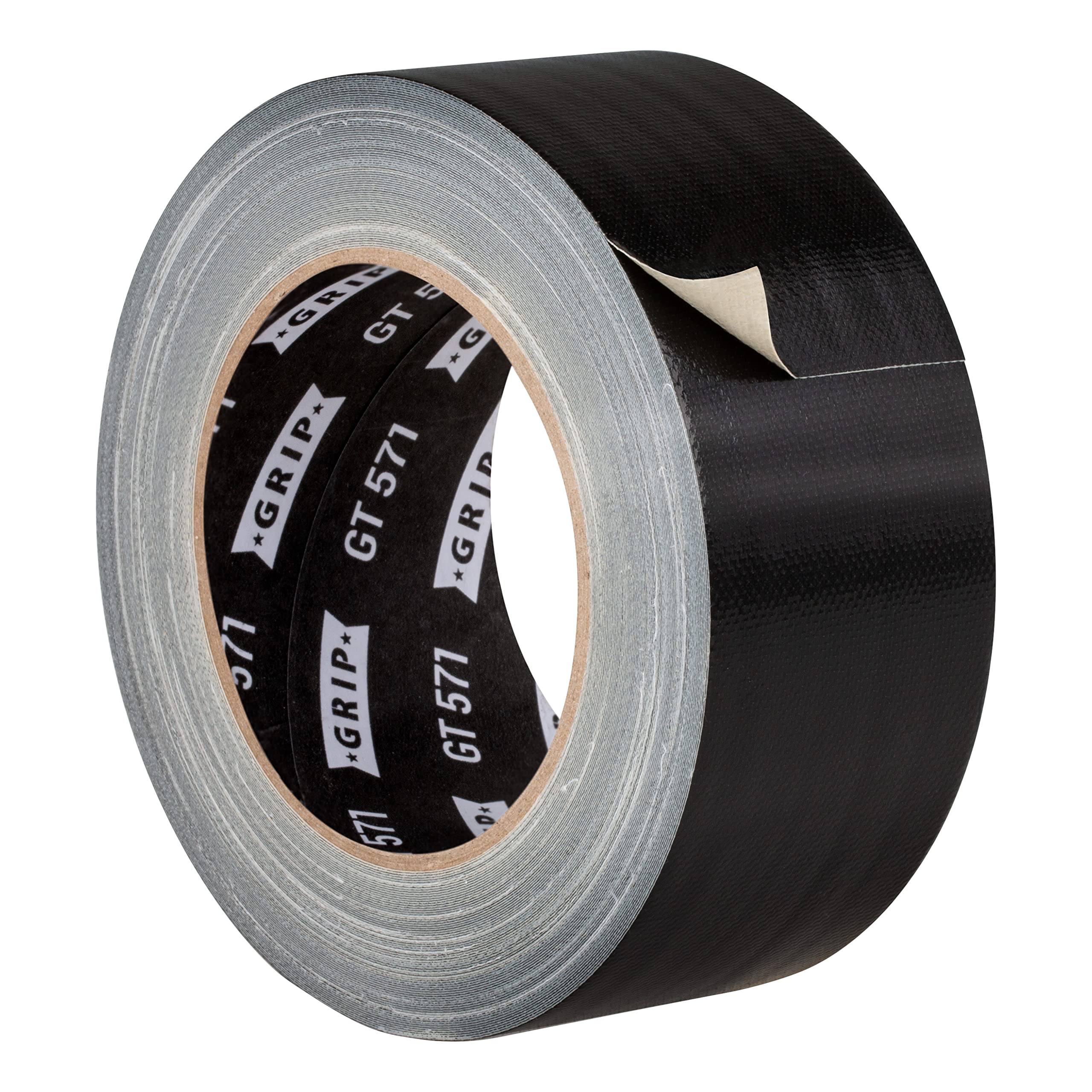 GRIP Eventbasics Gaffa Tape Black 50 mm x 25 m GT 571 Universal Fabric Tape for Repairing, Bundling and Fixing