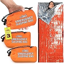 4-Pack Emergency Survival Bivvy Sacks With Whistles - Lightweight Thermal Shelter For Outdoor
