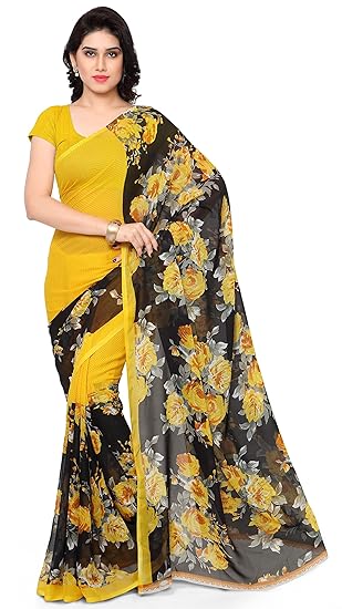 Georgette Saree with Blouse Piece (1152_2_Multicoloured_Free size)