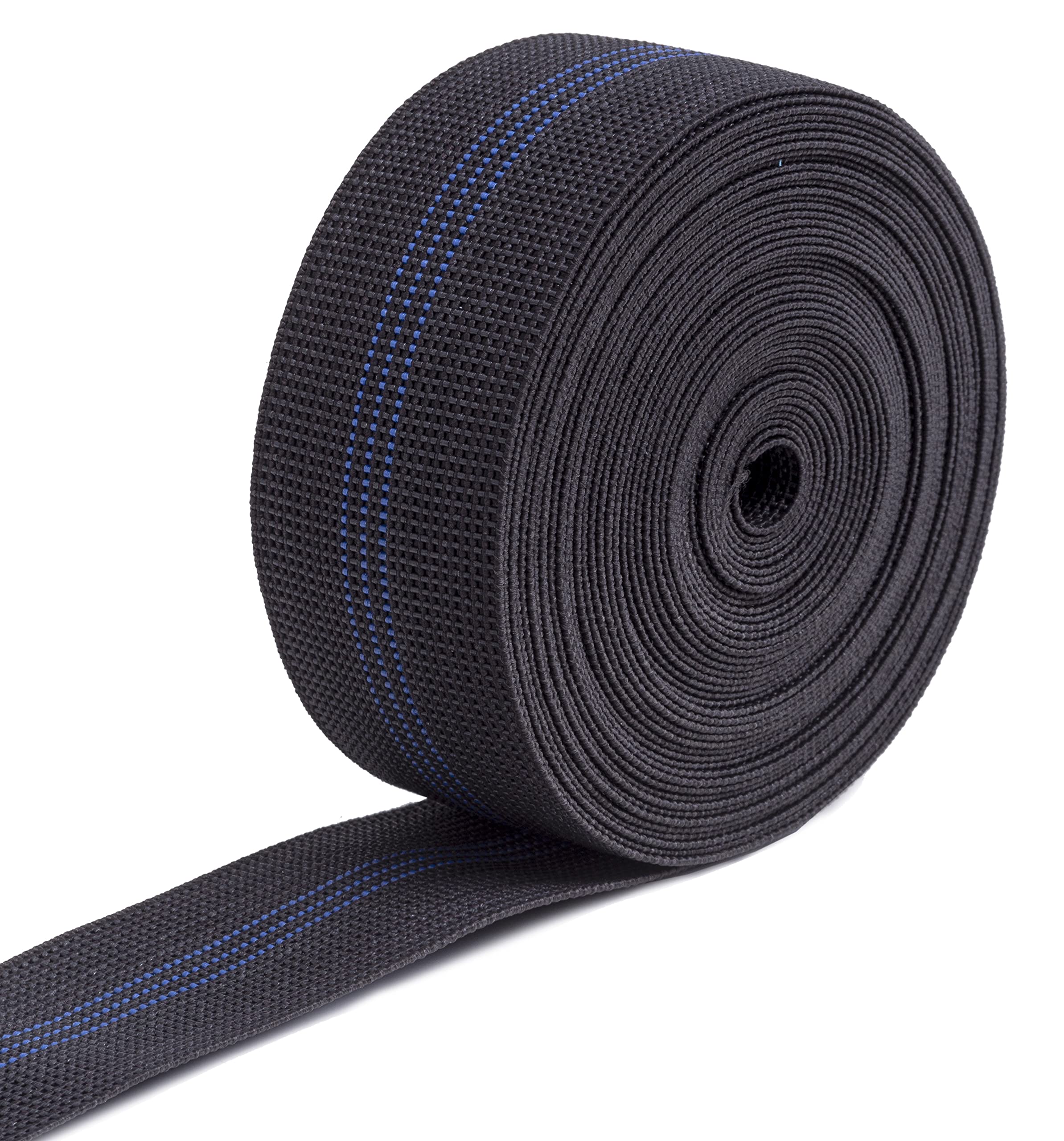 IPEA Elastic Strap for Sofa, Chairs, Armchairs - 10 Metres Long - 50mm Wide - 3 Rows Pull Cord for Upholstery, Seats, Backrests - 50% Elasticity