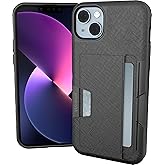Smartish® iPhone 14 Plus Wallet Case - Wallet Slayer Vol. 2 [Slim + Protective] Credit Card Holder w/Kickstand - Drop Tested Hidden Card Slot Compatible w/Apple iPhone 14 Plus - Black Tie Affair