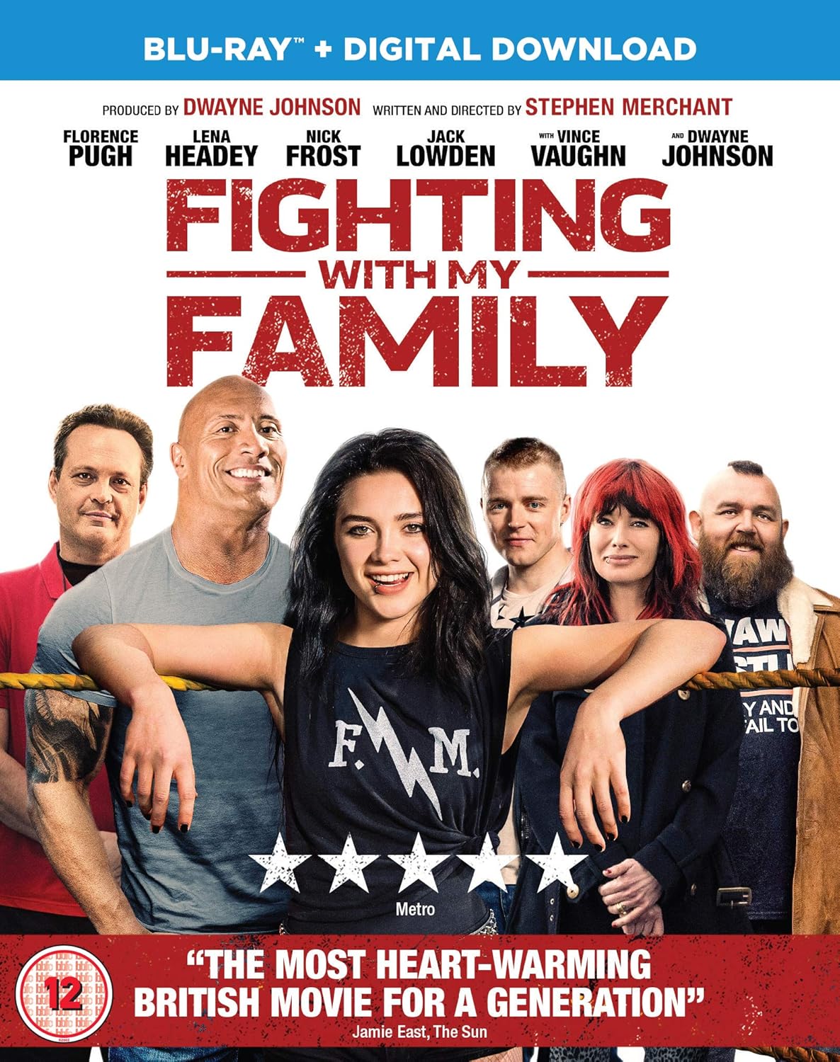 Amazon Com Fighting With My Family Blu Ray 2019 Dwayne Johnson Thomas Whilley Tori Ellen Ross Nick Frost Lena Headey Florence Pugh Jack Lowden Olivia Bernstone Leah Harvey Mohammad Amiri Stephen Merchant Movies