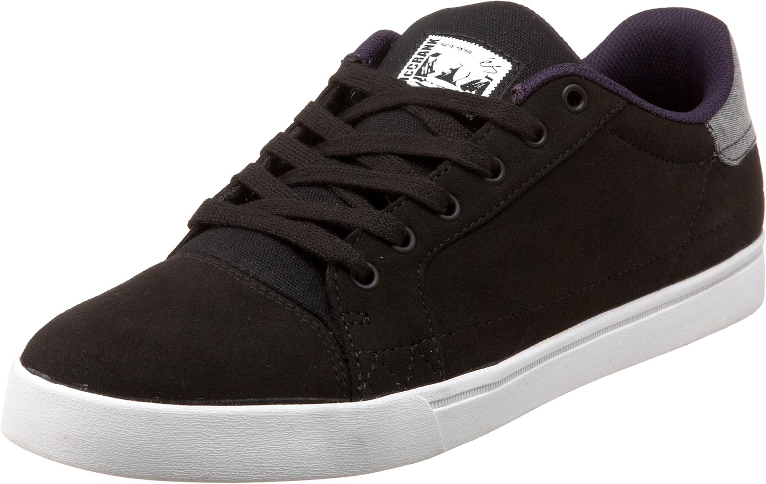 eS Men's McCrank Skate Shoe, Negro/Morado Ropa, Zapatos