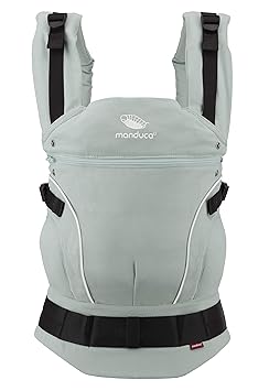 manduca First 2018 > PureCotton Mint < Ergonomische Baby- und Kindertrage I Bio-Baumwolle I Neues Stoff-Finishing (Soft & Fus