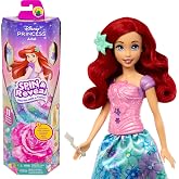 Mattel Disney Princess Ariel Fashion Doll Set, Spin &amp; Reveal with 11 Surprises Including 5 Accessories, 5 Stickers &amp; Play Scene, Inspired by Movie