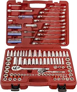 Amazon.com: EPAuto Juego de herramientas mecánicas de llave de vaso de  accionamiento, SAE/métrica, 122 piezas : Herramientas y Mejoras del Hogar