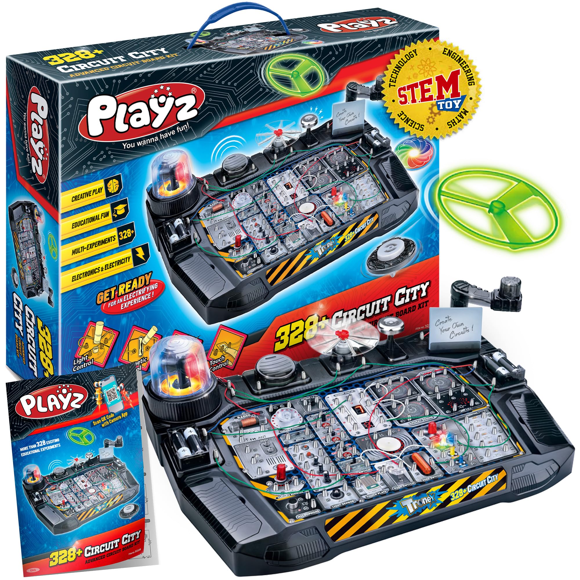 Photo 1 of **MISSING PARTS**
Playz Advanced Electrical Circuit Board Engineering Kit for Kids with 328+ STEM Projects on Electricity, Voltage, Currents, Resistance, & Magnetic Science | Gift for Children Age 8-13+