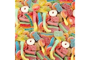 ILIKE! Sour Gummy Candy Mix | 2-Pound Pack | Belts, Peach Rings, Watermelon Wedges, Worms, Bears - Party Favors