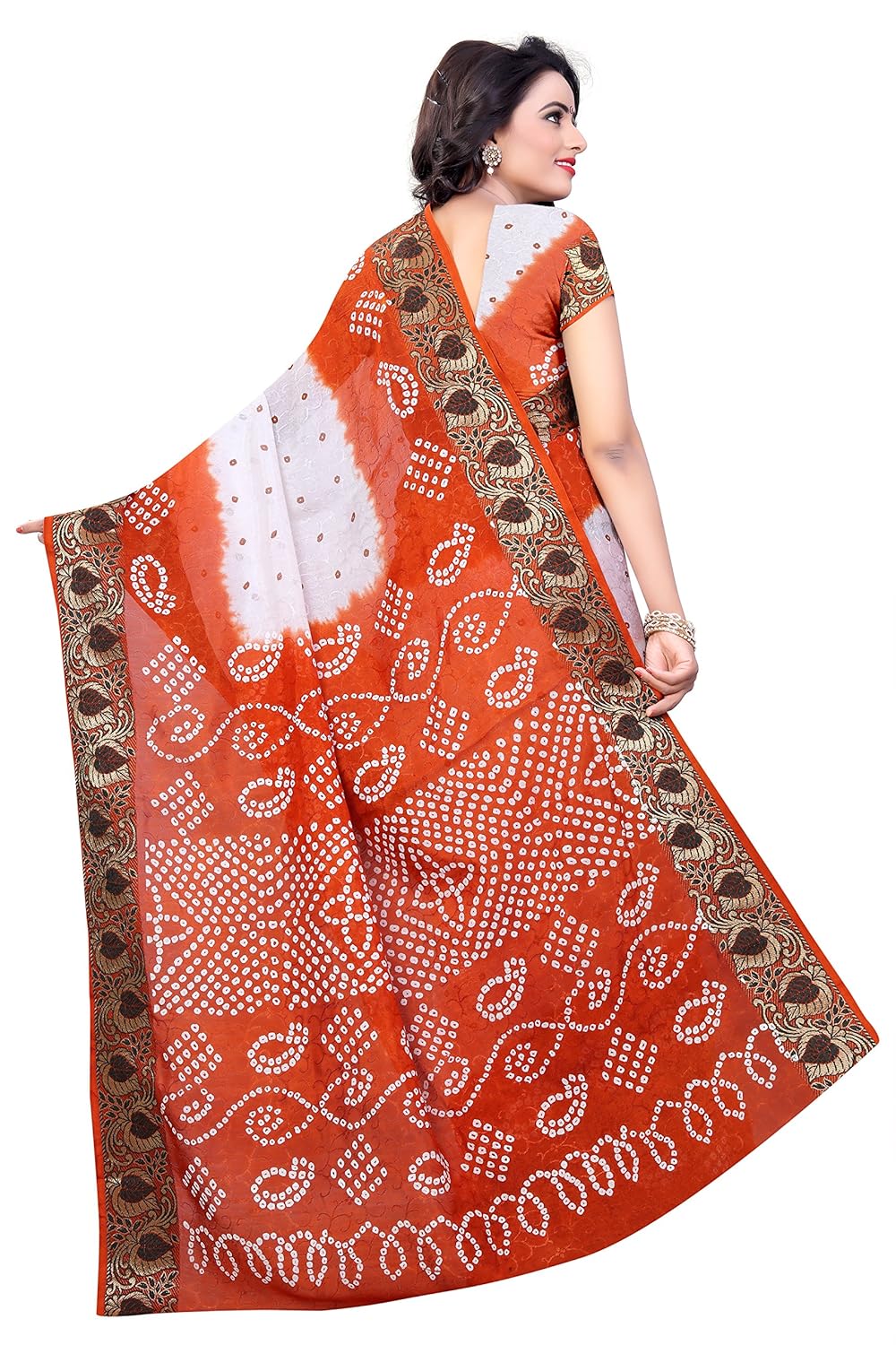 divine international women's art silk panetar bandhani sarees