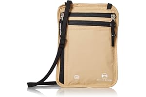 ALPINE RIVERS Neck Wallet Travel Pouch & Passport Holder - RFID Blocking with 5 Bonus RFID Sleeves