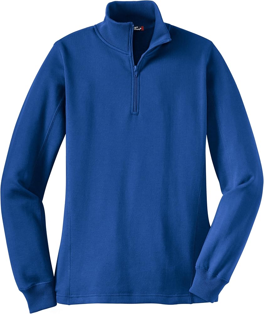 women's three quarter zip sweatshirt
