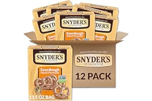 Snyder's of Hanover Pretzels, Sourdough Hard Pretzels, 13.5 Oz Box (Pack of 12)