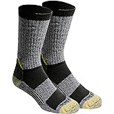 Dickies mens Kevlar Reinforced Steel Toe Crew Socks, Available in L-xl (2, 4 Pairs)