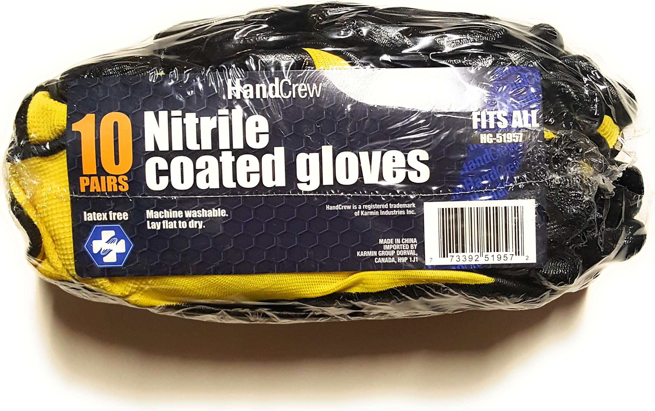 Handcrew Nitrile Coated Gloves Pack of 10 pairs