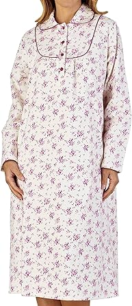 long sleeved nightdresses brushed cotton