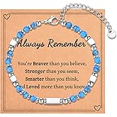 IKIATY Tiny Beaded Bracelet Gifts for Teen Girls Women, Christmas Stocking Stuffers Easter Birthday Valentines Day Gifts with Inspirational Card