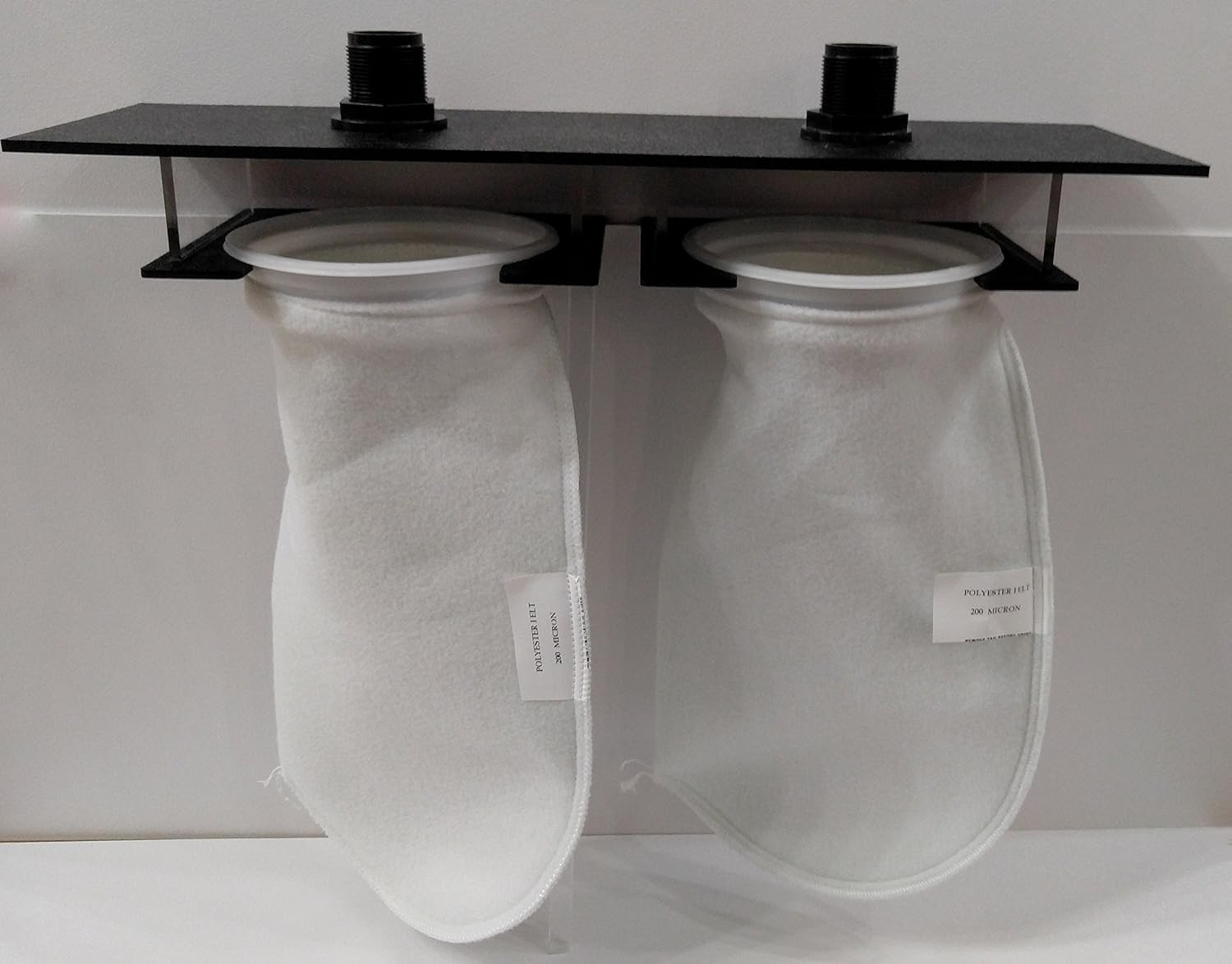 40BR Dual 7" Sock Filter Holder With 2.0" Inlet Bulkheads. Fits 40