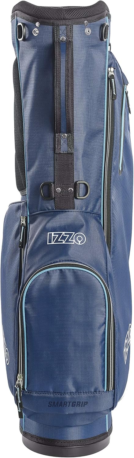Izzo Golf Ultra-Lite Stand Golf Bag with Dual Straps & Exclusive Features, Navy Blue/Light Blue: Sports & Outdoors