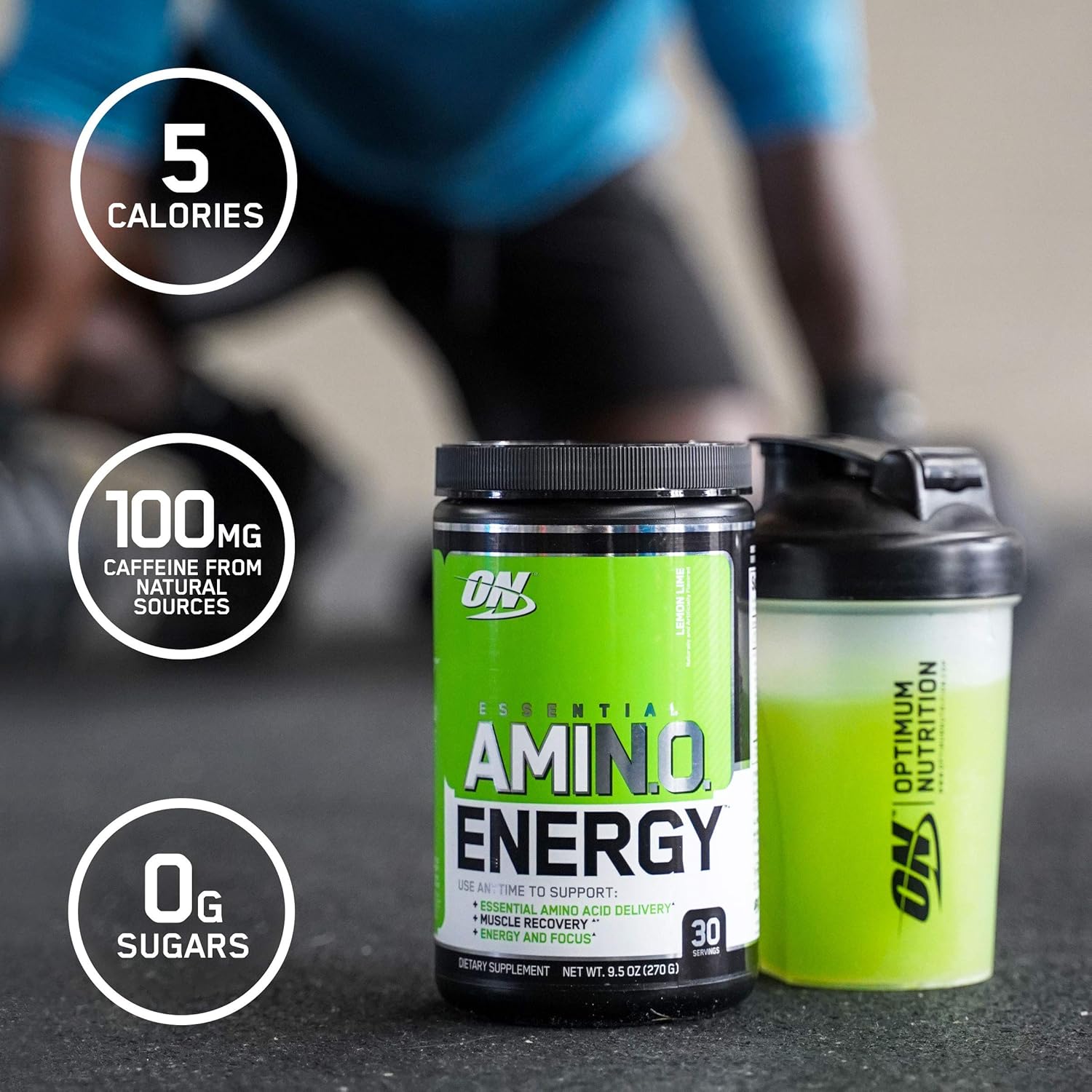 Optimum Nutrition Amino Energy - Pre Workout with Green Tea, BCAA, Amino Acids, Keto Friendly, Green Coffee Extract, Energy Powder - Concord Grape, 65 Servings: Health & Personal Care