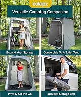 Colapz Camping Shower Tent Privacy Shelter 2.1m High Pop Up view 3