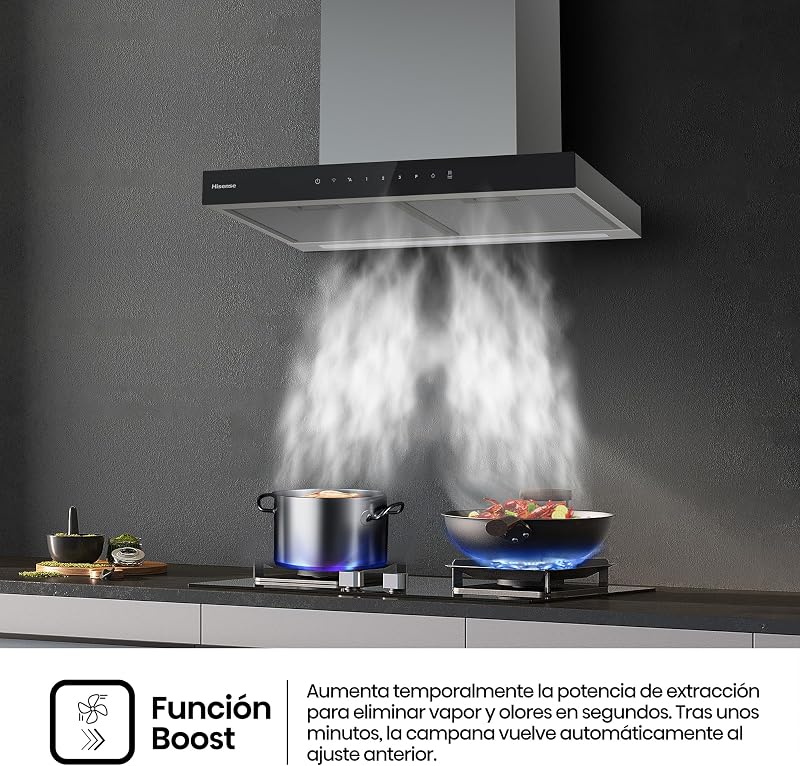 CH6T6226XGB - Campana Extractora Tipo T de Pared 60cm, Integrable
