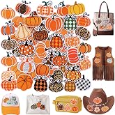 Yuxung 48 Pcs Fall Pumpkin Iron on Patches, Autumn Embroidered Applique | Sew on for Clothing Jacket Jeans, Repair Patches Nurse Medical, Maple Leaf Pumpkin Corn, Fall DIY Crafts Thanksgiving