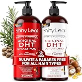 Shiny Leaf DHT Blocker Shampoo and Conditioner Set with Biotin, 2 x 16 oz | DHT blocker shampoo and conditioner with biotin, rosemary oil and asparagus extract for thinning hair. For men and women