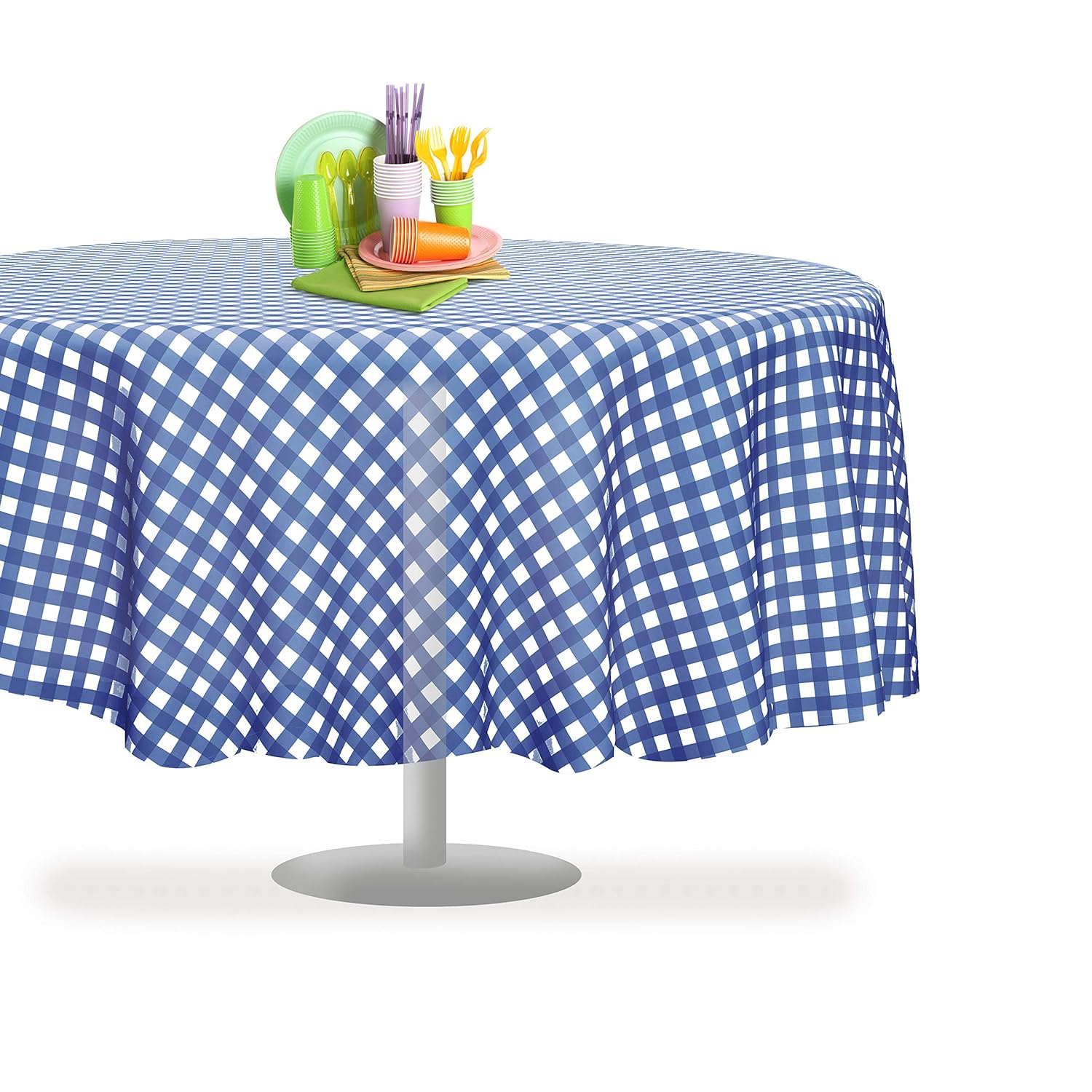 Best navy table cloth circle