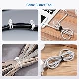 Cable Matters 10-Pack Silicone Magnetic Cable Ties Black White view 3