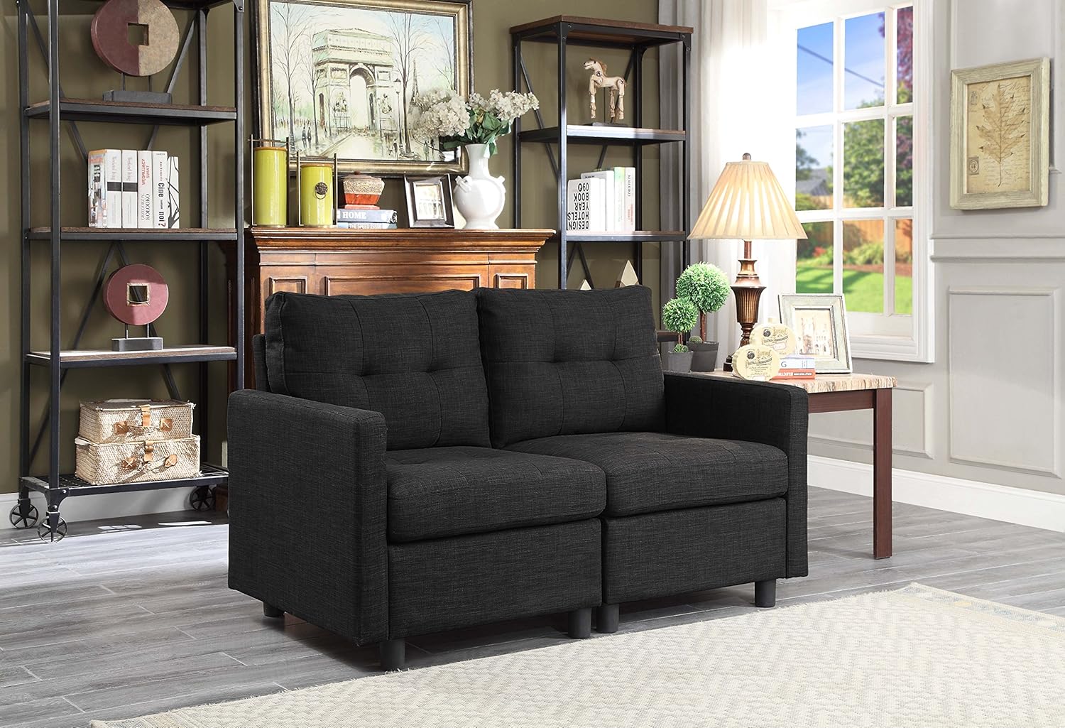 Best modern 2 piece sofa couch loveseat set love seat living room