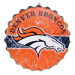FOCO Denver Broncos NFL Metal Distressed Bottlecap