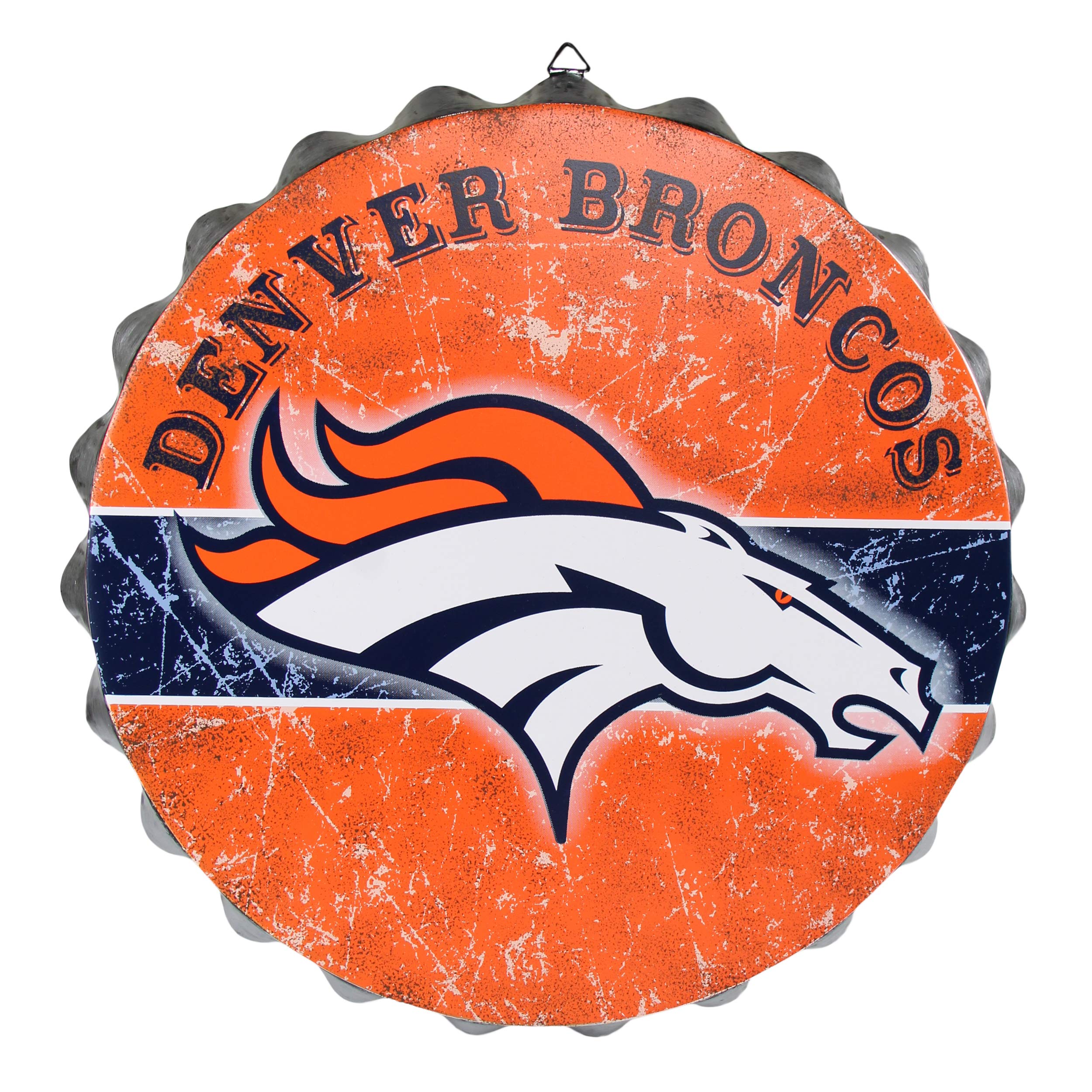 FOCO Denver Broncos NFL Metal Distressed Bottlecap