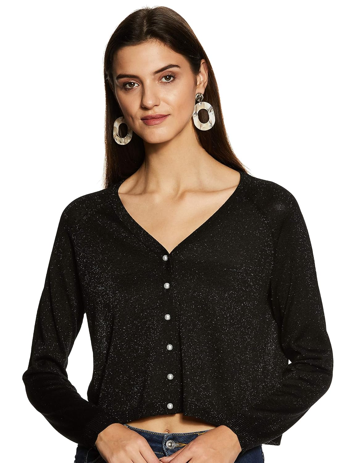 Buy ONLY Women's Rayon Cardigan (15181281_Black_XSmall) at Amazon.in