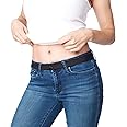 Invisibelt No Show Women’s Stretch 1.25" Elastic Belt - Adjustable Flat Buckle Invisible Belt, One Size