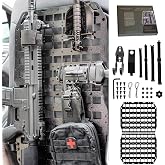 HEMSK DAYS MOLLE Seat Back Panel, 2 mm Aluminum No-Drill Vehicle Organizer, 1-Seat Kit