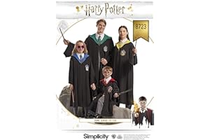 Simplicity 8723 Harry Potter Cosplay and Halloween Costume Sewing Pattern, Kids Teens and Adult Sizes XS-XL