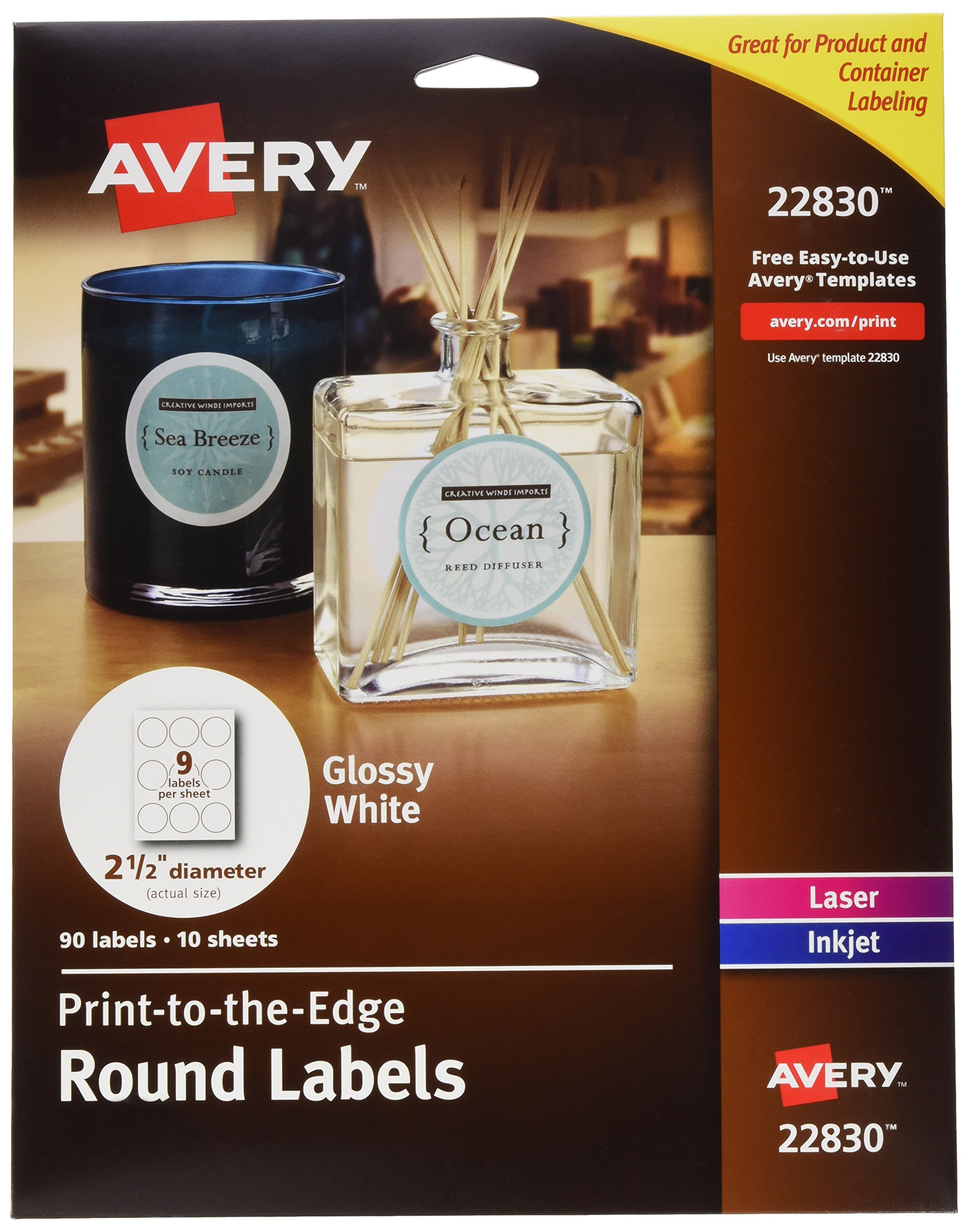 Buy Avery Round Labels for Laser & Inkjet Printers, 2.5