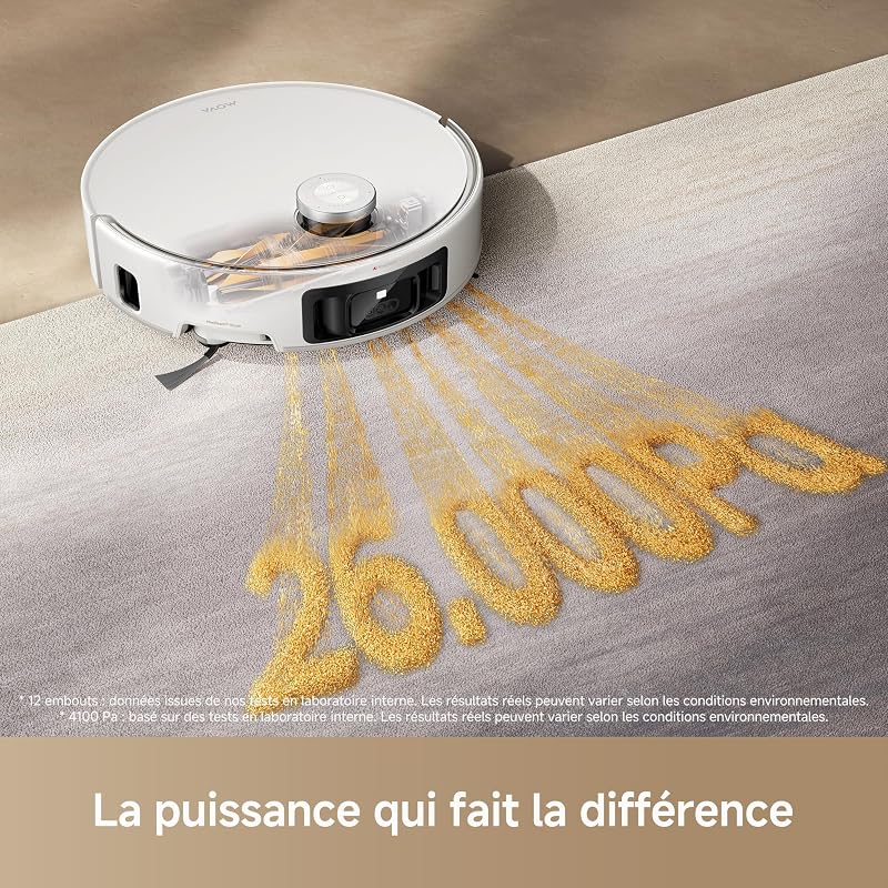 Z60 Ultra Roller SA Robot Aspirateur Laveur, Blanc