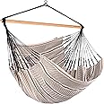 La Siesta® - XL King Habana Cotton Hanging Hammock Chair, Indoor Outdoor Hammock Swing Chair, Boho Hanging Chair Bedroom Patio, Max 355 Lbs, Zebra