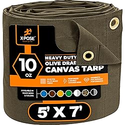 Xpose Safety Canvas Tarp - 10oz Olive Drab Canvas