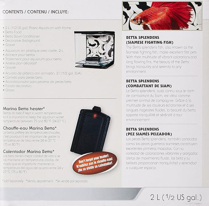 Buy Hagen Marina Betta Aquarium Starter Kit Ying Yang Online At Low Prices In India Amazon In