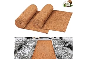 Riare 2 Pack 16 × 80 Inch No-Slip Ice and Snow Carpet Mats- Waterproof Outdoor Coconut Fiber Carpet Anti-Slip Coir Runner for Walkways, Front Door, Stairs, Porch Safe & Stable Walking