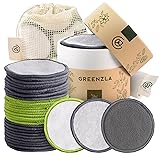 Greenzla Reusable Makeup Remover Pads, Washable