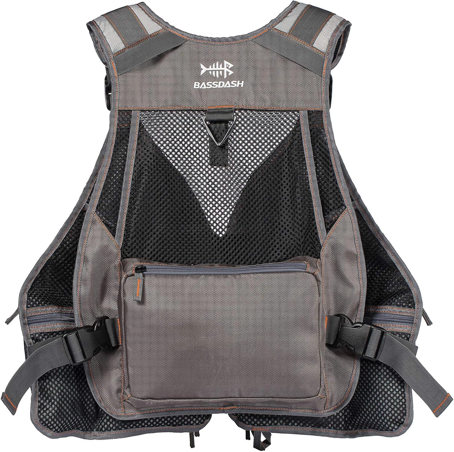 Bassdash Strap Fishing Vest Adjustable for Men and Women, for Fly Bass Fishing and Outdoor Activities: Clothing