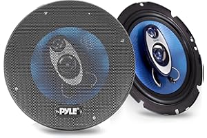 Pyle 6.5" Three-Way Sound Speaker System - 180 W RMS/360W Power Handling W/ 4 Ohm Impedance and 3/4'' Piezo Tweeter for Car C