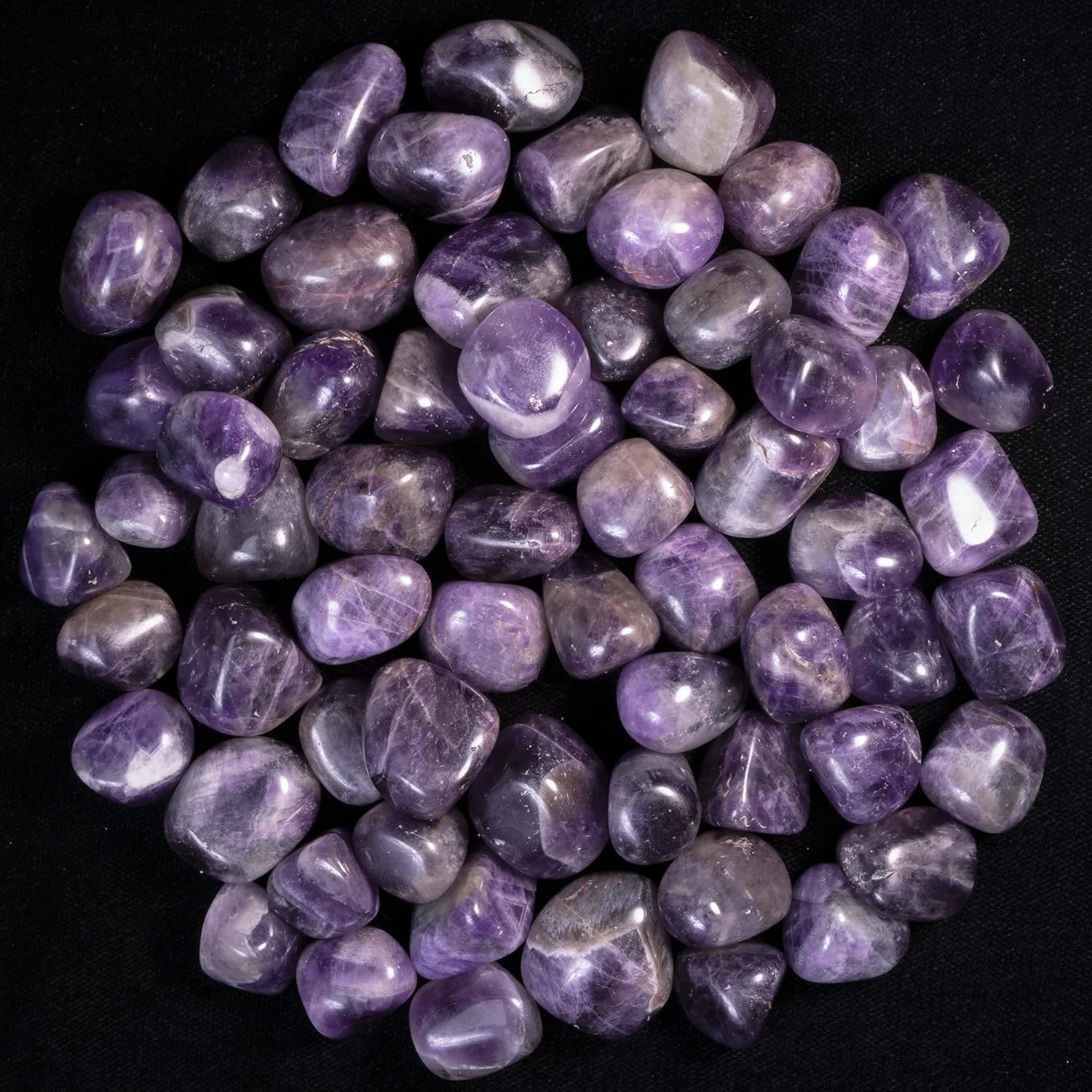 Indoor Fountains & Accessories - Crocon 1LB Amethyst Tumbled Stones and Crystals Bulk Natural Crystal Kit for Reiki Healing Crystal Polished, Tumble Stones, Chakra Balancing, Good Luck, Reiki Gift, Home Decor Size : 20mm
