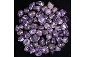 ZAICUS 1lb Amethyst Tumbled Stones | Polished Crystals Healing | Natural Stones | Feng Shui | Chakra Balancing | Good Luck | Reiki Gift | Home Decor | Size 20-25 mm
