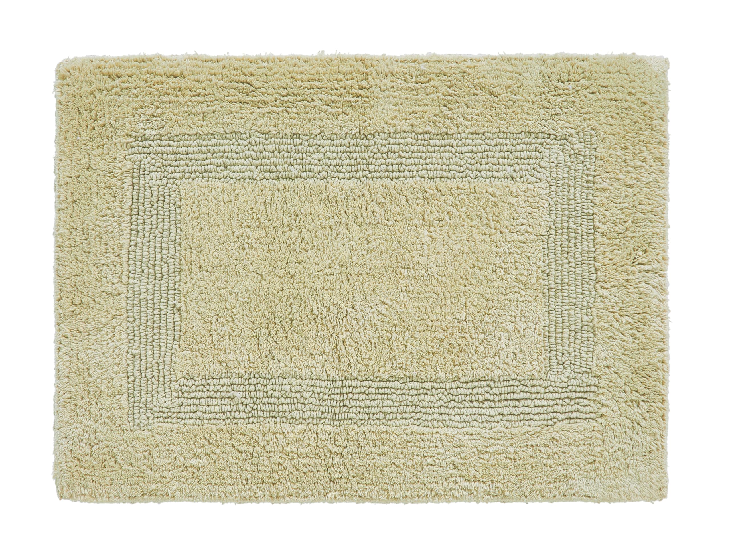 Photo 1 of Better Trends Luxury Bath Rug, 100% Cotton 21" x 34" Bath Room Mat Extra Soft Tufted Water Absorbent & Reversible Machine Washable for Bath Room Floor Decor, Tub Laundry Room Sage Lux Collection